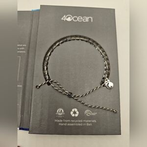 4ocean The Manatee Gray and Clear Recycled Bracelet